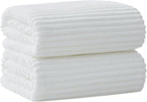 2 Piece Bath Sheets, 40"x80" Microfiber Bath Towels, White | Extra-large size, Quick dry, Highly Absorbent, Lint Free .shower towels for bathroom gym spa .Big and Tall users
