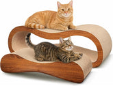 2 in 1 Cat Scratch Pads, Large Scratcher Board for Scraching & Napping, 100% Recyclable&Reversible Cat Scratchers for Indoor Cats Scratching Pad Couch Lounger Cardboard