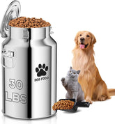 30Lbs Stainless Steel Dog Food Container .Metal Dog Food Storage Container