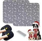 2PC Puppy Pee Pads with Pheromones, Washable Puppy Training Pads for Dogs Reusable Puppy Potty Pads for Dogs and Cats(with Pet Hair Removal Gloves)