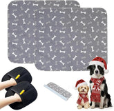 2PCS Puppy Pee Pads with Pheromones, Washable Puppy Training Pads for Dogs Reusable Puppy Potty Pads for Dogs and Cats(with Pet Hair Removal Gloves)