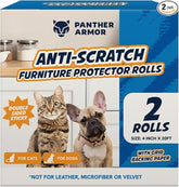 2 Rolls Cat Scratch Furniture Protector Tape – Double-Sided Sticky Training (4" x 20ft Each) – Anti-Scratch Sofa & Couch Guard – Clear, Easy to Apply & Remove – Not for Leather, Velvet, Microfiber