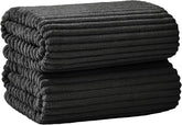 2 Piece Bath Sheets, 40"x80" Microfiber Bath Towels, Black | Extra-large size, Quick dry, Highly Absorbent, Lint Free .shower towels for bathroom gym spa .Big and Tall users