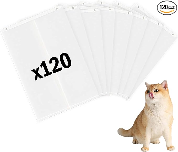 120pcs Cat Litter Box Liners for SNOW+Cat Litter Box,Self-Sealing Waste Bag