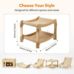2026 New Cat Recliner Scraper Board, Large 2 in 1 Cat Recliner Scratch Board, Durable Cat Scratching Pad Cat Scratcher Bed Cardboard Cat Scratchers for Indoor Cats (C)