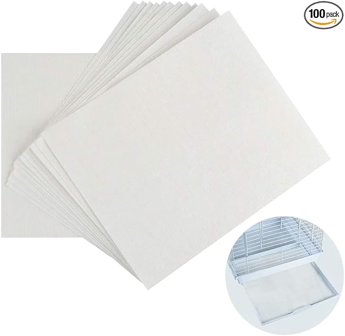150 Sheets Custom Cut Bird Cage Liner Pet Cage Liner Choice Plain -Poly-Wax Bird Cage Liner *****Please Message us with Your Specific Size***** (Poly Coated (40lb) Any Size up to 30x30)