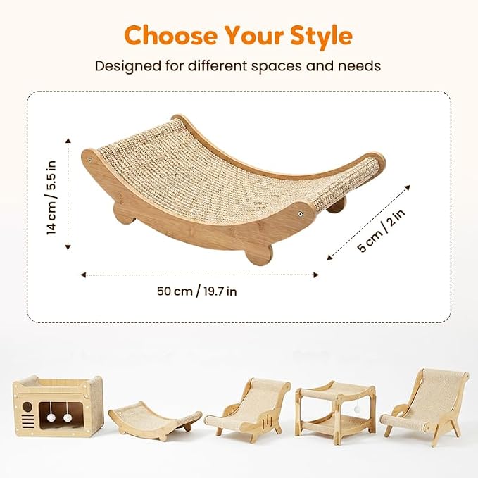 2026 New Cat Recliner Scraper Board, Large 2 in 1 Cat Recliner Scratch Board, Durable Cat Scratching Pad Cat Scratcher Bed Cardboard Cat Scratchers for Indoor Cats (A)