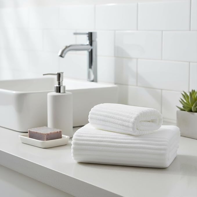 2 Piece Bath Sheets, 40"x80" Microfiber Bath Towels, White | Extra-large size, Quick dry, Highly Absorbent, Lint Free .shower towels for bathroom gym spa .Big and Tall users