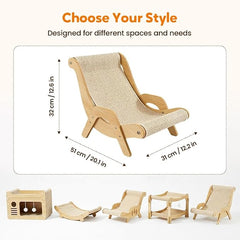 2026 New Cat Recliner Scraper Board, Large 2 in 1 Cat Recliner Scratch Board, Durable Cat Scratching Pad Cat Scratcher Bed Cardboard Cat Scratchers for Indoor Cats (E)