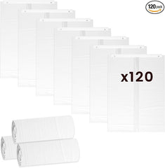 120 Pcs Self-Sealing Drawer Cat Litter Bags for Pet Snowy + Cat Litter Box | Pre-Punched Holes Anti-Shifting, Thickened & Wear-Resistant, Leakproof Secure Liner, Lock Litter Odor, Quick Install