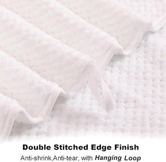2 Piece Hand Towels Set,100% Microfiber - Quick Dry, Thick, Soft, Plush and Highly Absorbent Luxury Hotel & Spa Bath Towel for Bathroom, Pack of 2 (White)