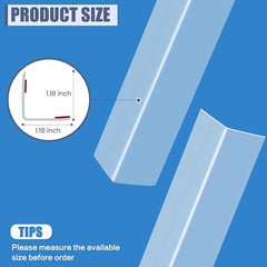 2PCS Clear Self-Adhesive Wall Corner Protectors .Corner Guards & Edge Protector for Wall Door Frame Cabinet Baseboard & Door, Table, Stair (31.5" X 1.18")