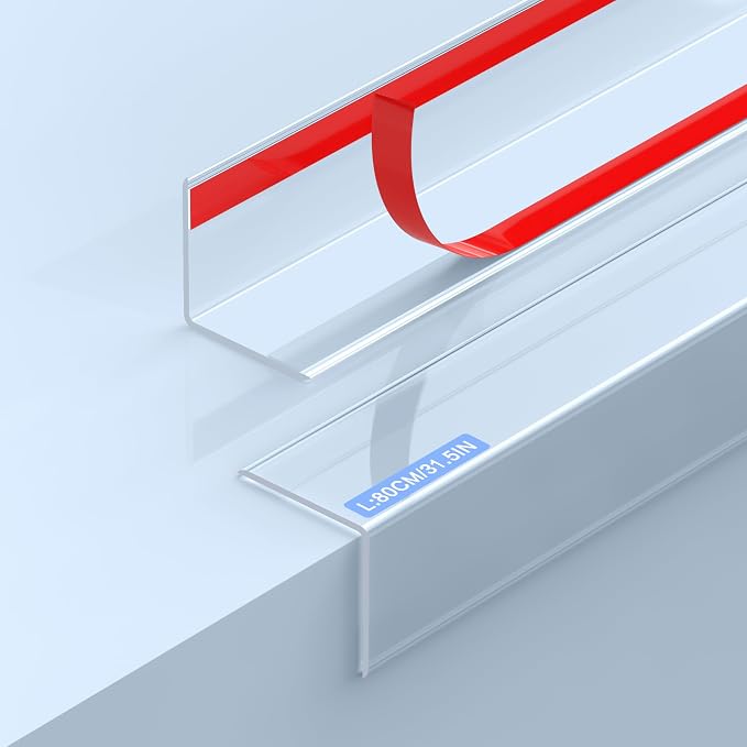 2PCS Clear Self-Adhesive Wall Corner Protectors .Corner Guards & Edge Protector for Wall Door Frame Cabinet Baseboard & Door, Table, Stair (31.5" X 1.18")