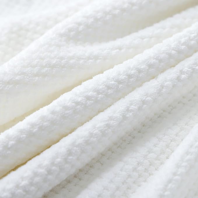 30x60 Inches Extra Large Bath Towels Set Super Soft Absorbent Luxury Microfiber Towels for Bathroom (White, 6PCS)
