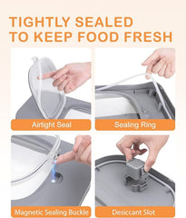 10-13 Lbs Dog Food Storage Container,Collapsible Dog Food Container | Pet Food Storage Container with Airtight Lid,Pet Food Scoop,Cat Food Storage Dry Food for Dog,Cat and Other Pets