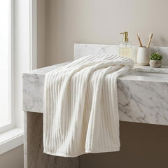 3 Pack Bath Towel Set, 40"x80" Oversized Bath Sheet, White | Ultra Soft Microfiber, Lint Free, Quick Dry, Highly Absorbent, Full Body Coverage, 1 Bath Sheet, 1 Hand Towel, 1 Washcloth