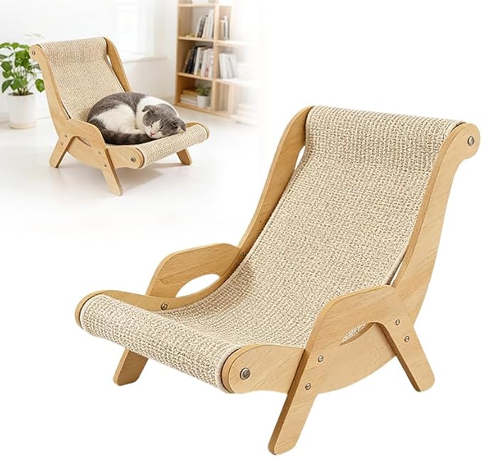 2026 New Cat Recliner Scraper Board, Large 2 in 1 Cat Recliner Scratch Board, Durable Cat Scratching Pad Cat Scratcher Bed Cardboard Cat Scratchers for Indoor Cats (E)