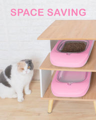 10-13 Lbs Airtight Dog Food Storage Container,Collapsible Pet Food Storage | Dog Food Container with Double Airtight Seal,Cat Food Container Dry Food Fresh,Space Saving,Pest/Mouse-proof,Scoop,Pink