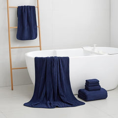 2 Piece Bath Sheets, 40"x80" Bath Towels, Navy Blue | Extra-large size, Quick dry, Highly Absorbent, Lint Free .shower towels for bathroom gym spa .Big and Tall users