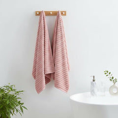 2 Piece Bath Sheets, 40"x80" Microfiber Bath Towels, Pink | Extra-large size, Quick dry, Highly Absorbent, Lint Free .shower towels for bathroom gym spa .Big and Tall users