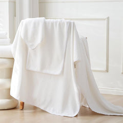 30x60 Inches Extra Large Bath Towels Set Super Soft Absorbent Luxury Microfiber Towels for Bathroom (White, 3PCS)
