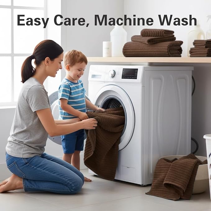 2 Piece Bath Sheets, 40"x80" Microfiber Bath Towels, Brown | Extra-large size, Quick dry, Highly Absorbent, Lint Free .shower towels for bathroom gym spa .Big and Tall users