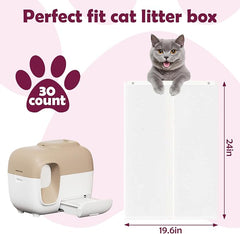 30pcs Cat Litter Box Liners for SNOW+Cat Litter Box,Self-Sealing Waste Bags