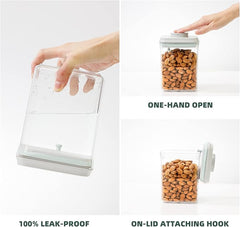 2 Pack Pop-Top Airtight Food Storage Containers, 2.0 Qt & 0.9 Qt | Clear Stackable Pantry Canisters for Coffee Stations, Breakfast Corners, Baking Areas, Dry Food Organization, BPA-Free