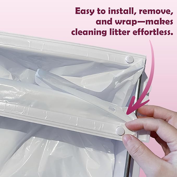 120pcs Cat Litter Box Liners for SNOW+Cat Litter Box,Self-Sealing Waste Bag