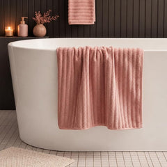 2 Piece Bath Sheets, 40"x80" Microfiber Bath Towels, Pink | Extra-large size, Quick dry, Highly Absorbent, Lint Free .shower towels for bathroom gym spa .Big and Tall users