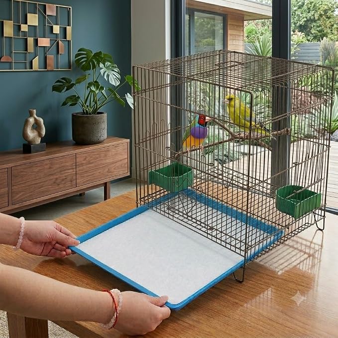 150 Sheets Custom Cut Bird Cage Liner Pet Cage Liner Choice Plain Paper-Poly Coated-Wax Bird Cage Liner *****Message with Specific Size After Ordering***** (Poly Coated (40lb) 18x24)
