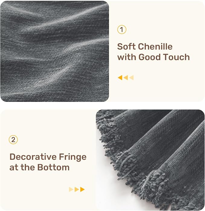2 Pieces Sectional Couch Covers L Shaped Cover XXL Dark Gray | Thick Washable Fabric for L Shaped Sectional Sofa, Anti-Pet Hair, Stain & Wear Resistant, Easy Care & Installation