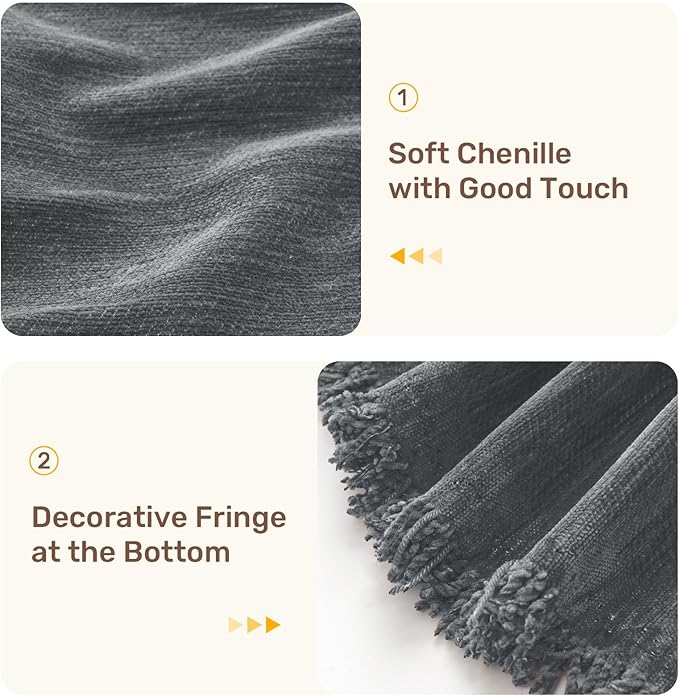 2 Pieces Sectional Couch Covers L Shaped Cover XXXL Dark Gray | Thick Washable Fabric for L Shaped Sectional Sofa, Anti-Pet Hair, Stain & Wear Resistant, Easy Care & Installation