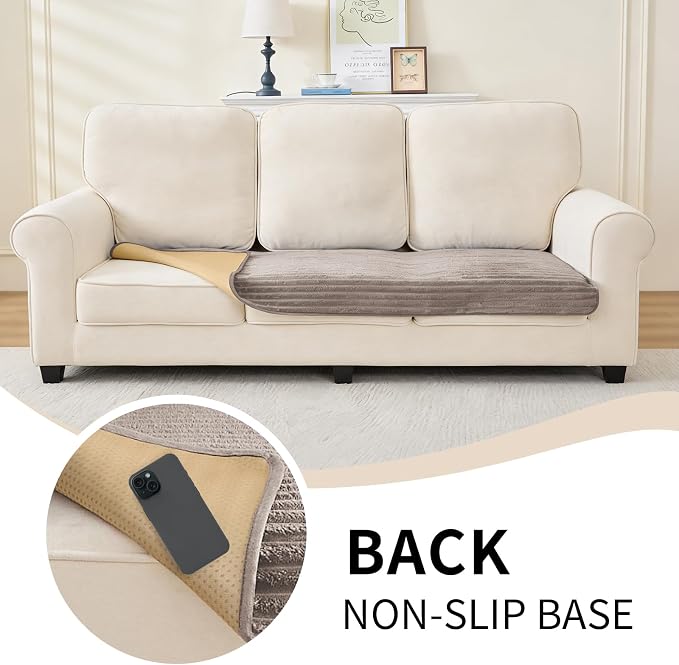 100% Waterproof Couch Covers for Dogs, 35"×59" Washable Couch Cover, Non Slip Sectional Couch Covers for 3 Cushion Sofa Cover Pet Friendly, Cat and Dog Couch Bed Cover- Khaki