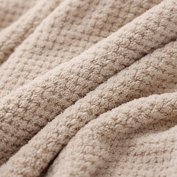 30x60 Inches Extra Large Bath Towels Set Super Soft Absorbent Luxury Microfiber Towels for Bathroom (Beige,3PCS) (Pack of 2)
