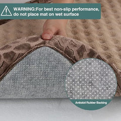 30 inch Dog Crate Bed Kennel Mat Indoor Cage Pad Medium Small Flat Thin Memory Foam Doggy Beds Washable Anti Slip Brown Puppy Sleeping Mat