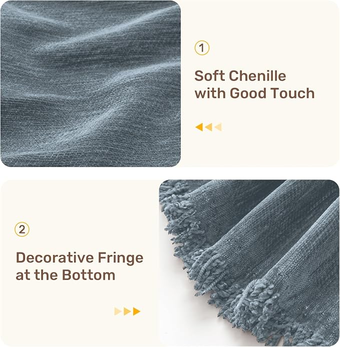2 Pieces Sectional Couch Covers L Shaped Cover XXXL Dusty Blue | Thick Washable Fabric for L Shaped Sectional Sofa, Anti-Pet Hair, Stain & Wear Resistant, Easy Care & Installation