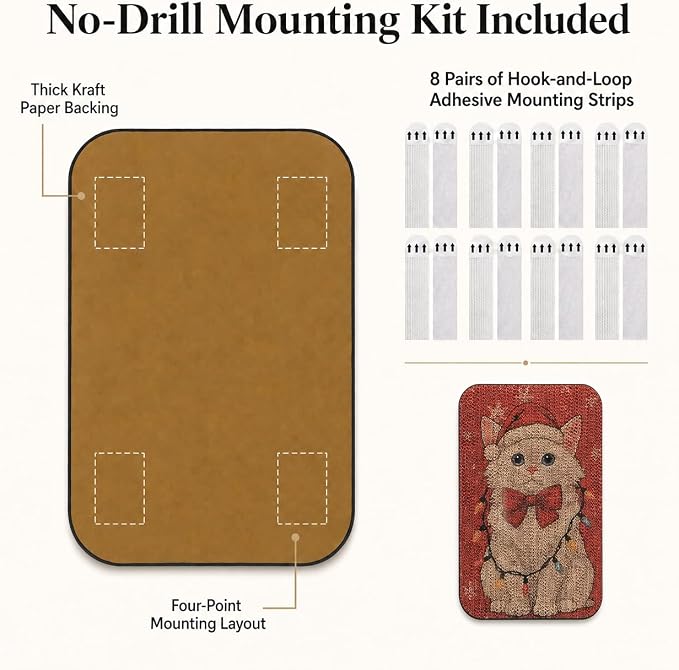 2 Pack Cat Wall Scratcher, Art Cat Scratching Board for Cats | Wall Mounted Cat Scratch Pad, Water-Based Ink, Hook&Loop Strips, Floor or Wall Use, 16.7x11x1 Inch, Storybook Cat