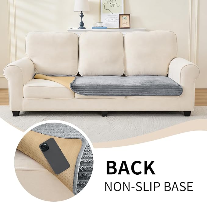 100% Waterproof Couch Covers for Dogs, 35"×70.9" Washable Couch Cover, Non Slip Sectional Couch Covers for 3 Cushion Sofa Cover Pet Friendly, Cat and Dog Couch Bed Cover-Light Grey