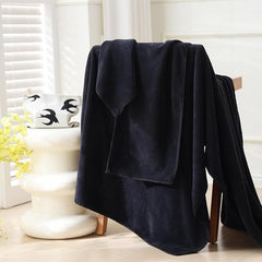 30x60 Inches Extra Large Bath Towels Set Super Soft Absorbent Luxury Microfiber Towels for Bathroom (Black, 6PCS)