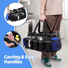 2 Large Cleaning Supplies Bags for Housekeepers for Kitchen, Grey