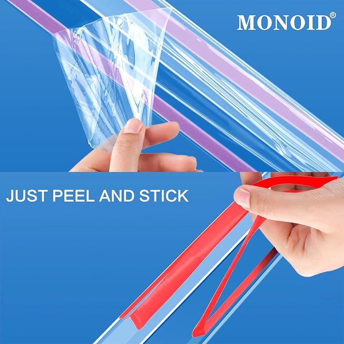 2PCS Clear Self-Adhesive Wall Corner Protectors .Corner Guards & Edge Protector for Wall Door Frame Cabinet Baseboard & Door, Table, Stair (31.5" X 1.18")