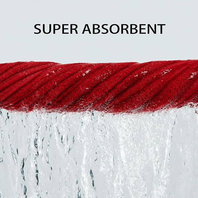 2 Piece Bath Sheets, 40"x80" Microfiber Bath Towels, Red | Extra-large size, Quick dry, Highly Absorbent, Lint Free .shower towels for bathroom gym spa .Big and Tall users