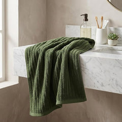 3 Pack Bath Towel Set, 40"x80" Oversized Bath Sheet, Olive Green | Ultra Soft Microfiber, Lint Free, Quick Dry, Highly Absorbent, Full Body Coverage, 1 Bath Sheet, 1 Hand Towel, 1 Washcloth