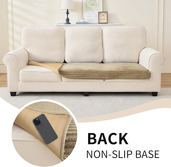 100% Waterproof Couch Covers for Dogs, 35"×82" Washable Couch Cover, Non Slip Sectional Couch Covers for 3 Cushion Sofa Cover Pet Friendly, Cat and Dog Couch Bed Cover-Camel
