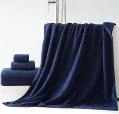 30x60 Inches Extra Large Bath Towels Set Super Soft Absorbent Luxury Microfiber Towels for Bathroom (Navy Blue, 6PCS)