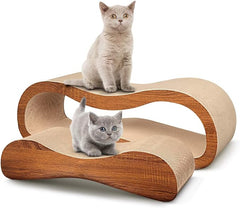 2 in 1 Cat Scratcher for Indoor Cats, Large Cardboard Cat Scratcher, 100% Recyclable&Reversible Scratching Pads Prevents Furniture Damage