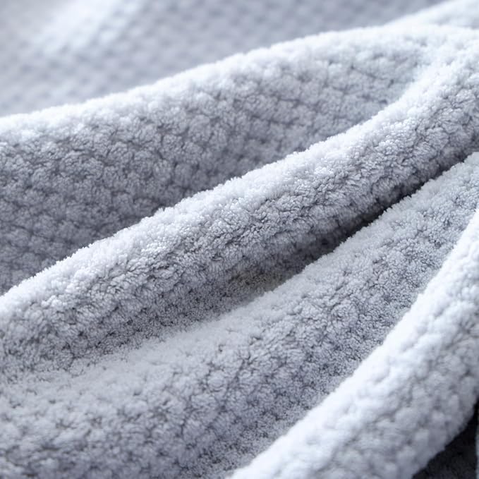 30x60 Inches Extra Large Bath Towels Set Super Soft Absorbent Luxury Microfiber Towels for Bathroom (Gray, 6PCS)