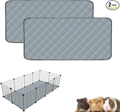 2 Pack Guinea Pig Cage Liners Washable Guinea Pig Bedding Waterproof | Super Absorbent | Non Slip | Reusable Guinea Pig Pee Pads for Small Animals Rabbit Hamster Rat - for Midwest 48" x 24"