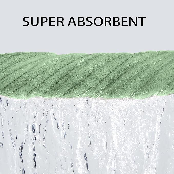 2 Piece Bath Sheets, 40"x80" Bath Towels, Sage Green | Extra-large size, Quick dry, Highly Absorbent, Lint Free .shower towels for bathroom gym spa .Big and Tall users